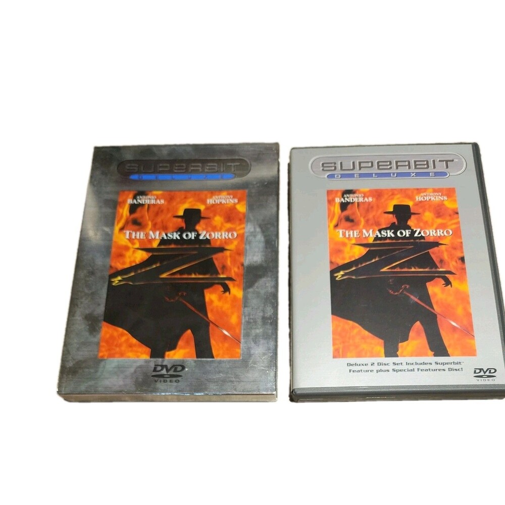 The Mask of Zorro DVD 2002 2-Disc Set Superbit Deluxe Hopkins Banderas Very Good
